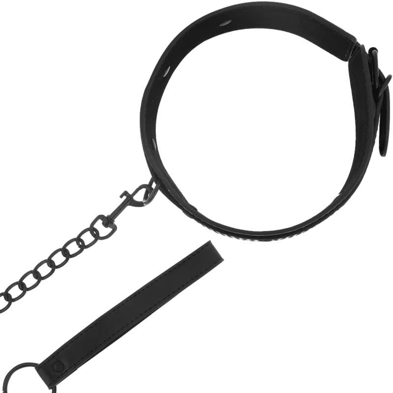 Vegan Leather Fetish Bondage Collar