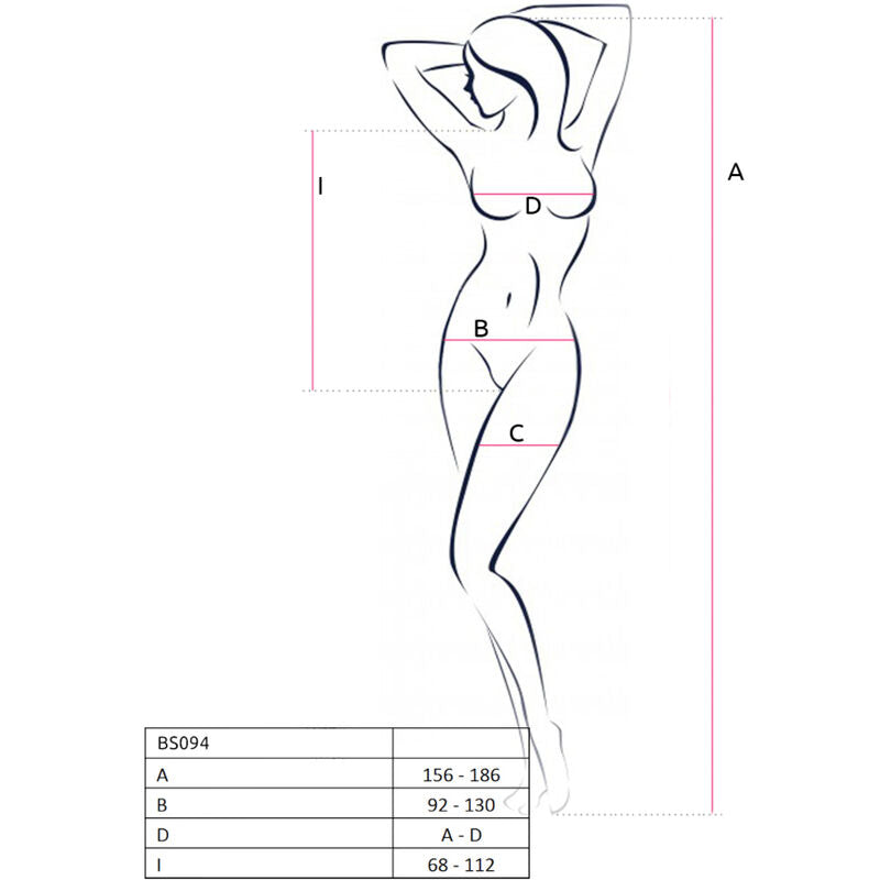 Red Mesh Bodystocking - One Size