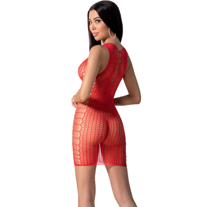 Bodystocking de Rejilla Rojo Talla Única