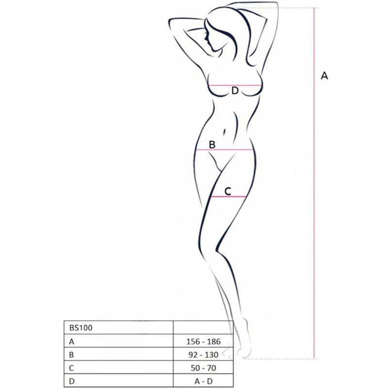 Bs100 Bodystocking Negro Talla Única