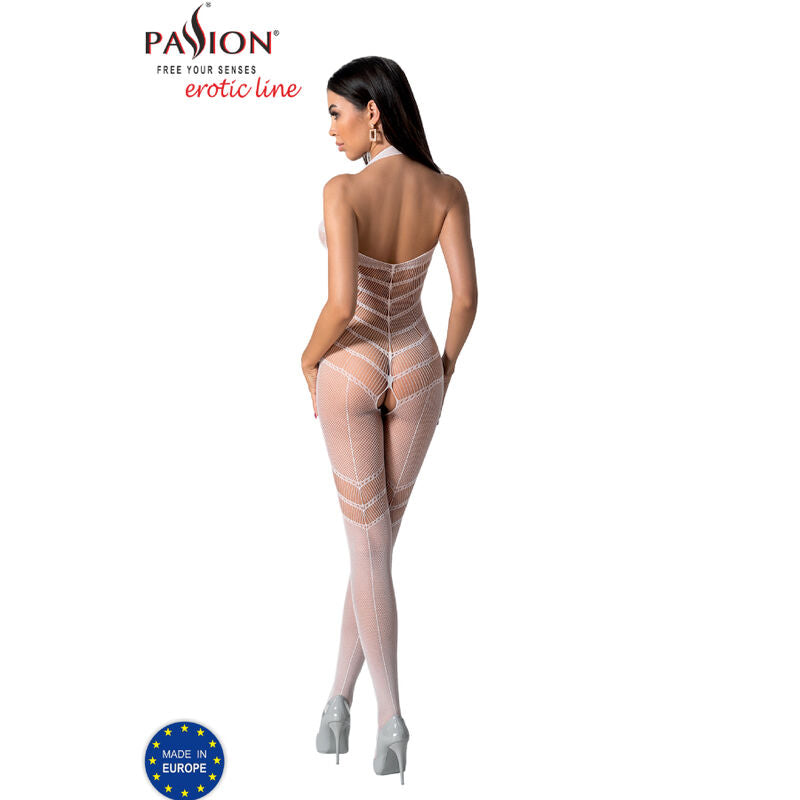 Sensual White Bodysuit Stocking BS100
