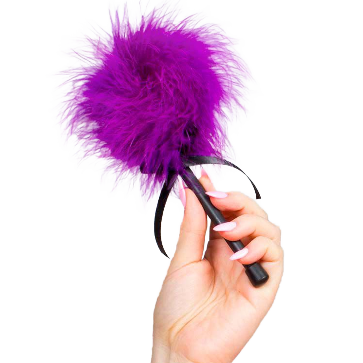 Pink Purple Marabou Bondage Feather Duster