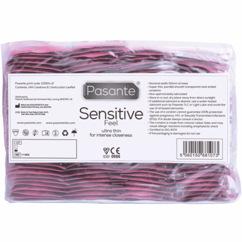 Bulk Pack Sensitive Condoms - 144 Units