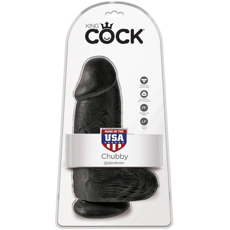Chubby Realistic Black Penis 23cm