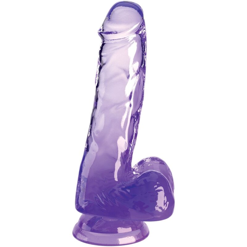 Purple Realistic Penis With Balls 13.5 Cm