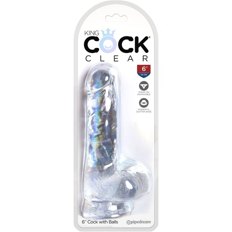 Transparent Realistic Dildo with Balls 13.5cm