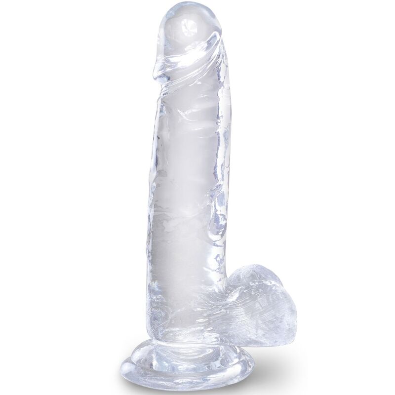 Clear Realistic 15.2cm Penis With Balls