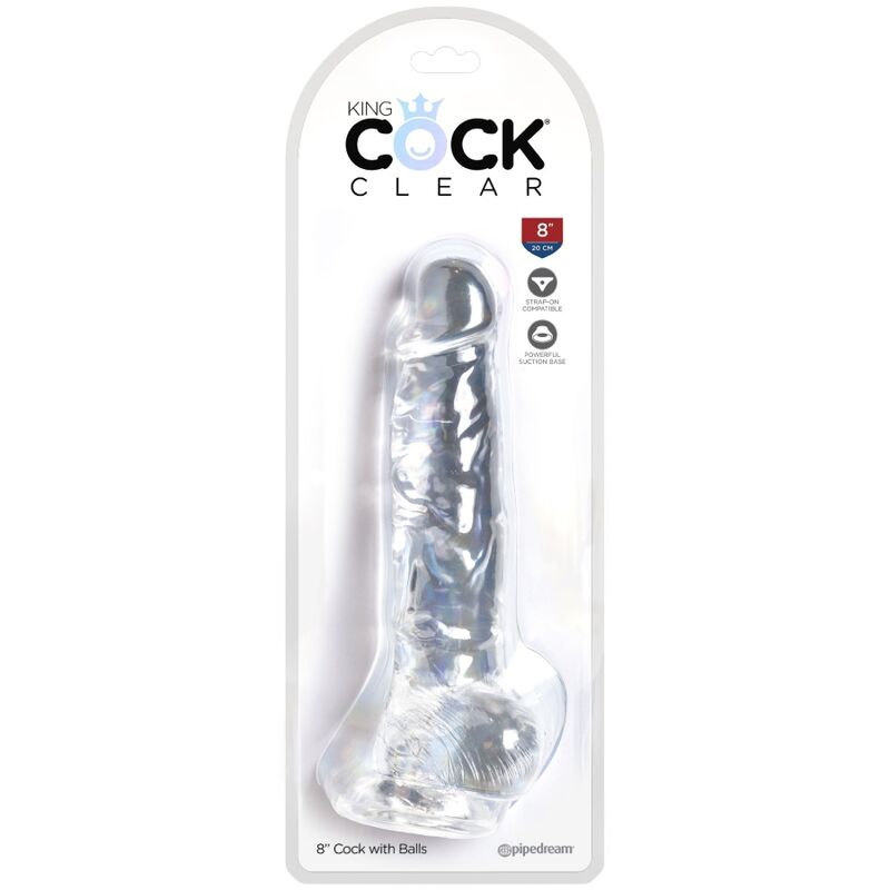 Clear Realistic Penis with Balls 16.5cm