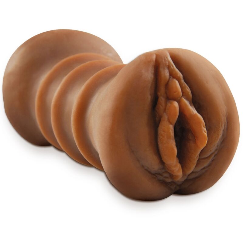 Realistic Brown Double Entry Masturbator