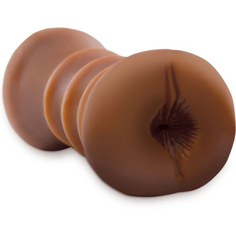 Realistic Brown Double Entry Masturbator