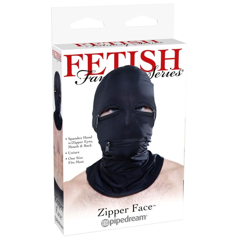 Black Zipper Bondage Hood