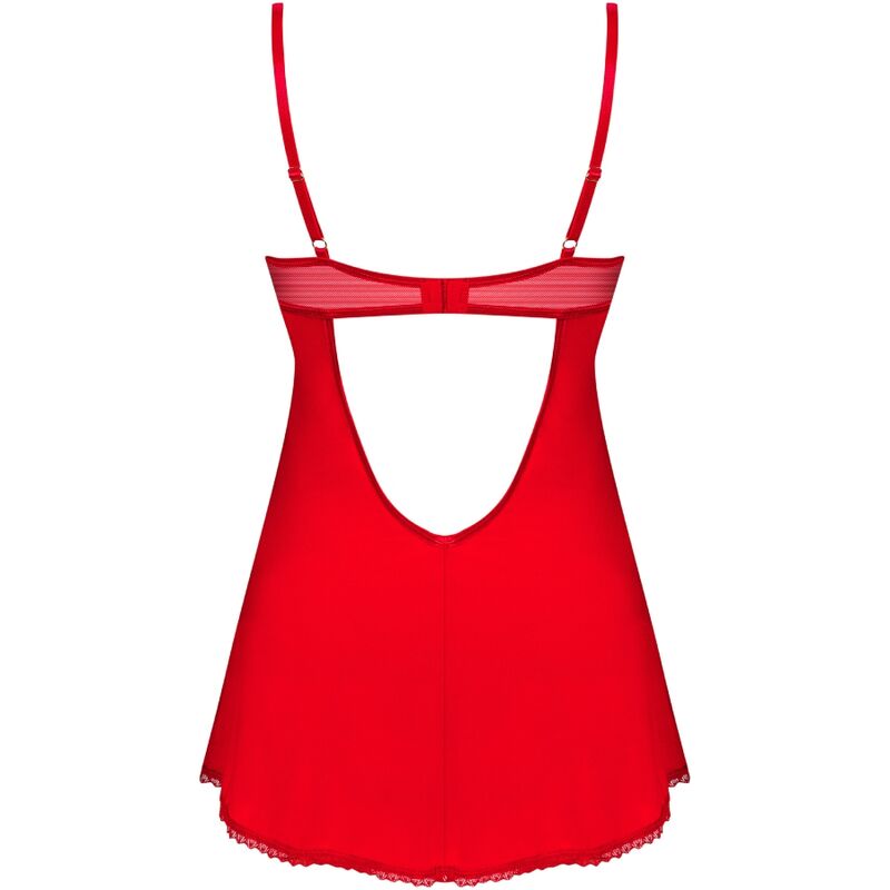 Red Ingridia Chemise & Thong Set XS/S