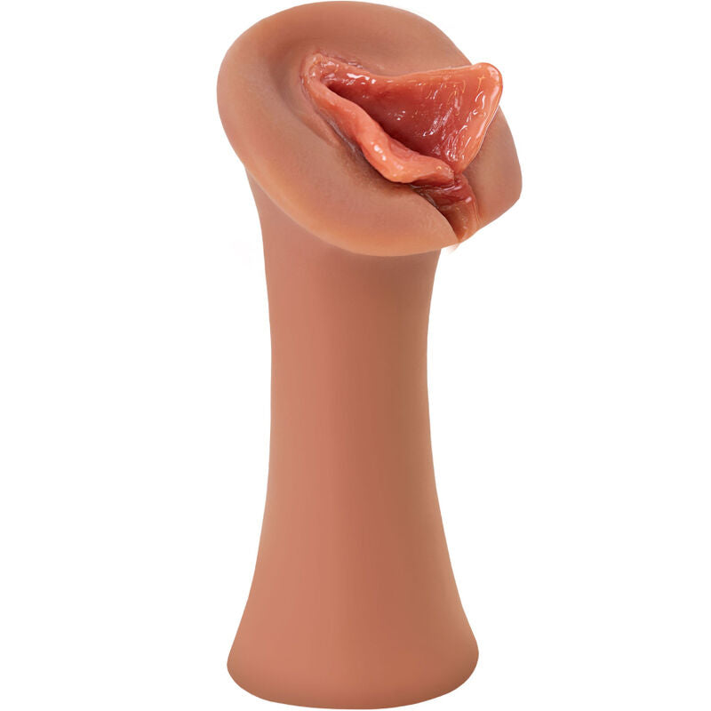 Luscious Lips Silicone Stroker - Caramel