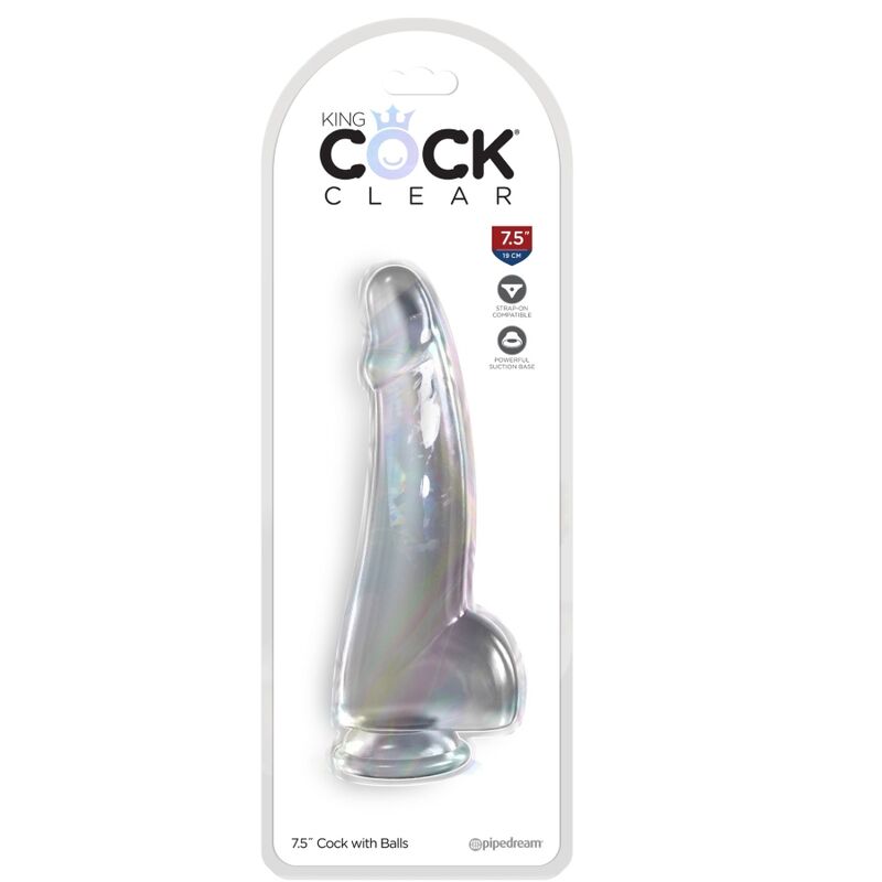 Clear Realistic Dildo With Testicles 15.2cm