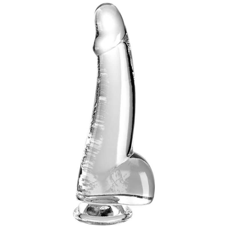 Clear Realistic Dildo With Testicles 15.2cm
