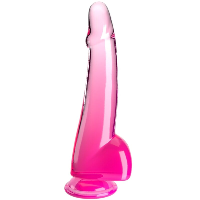 Crystal Pink Realistic Dildo 19cm