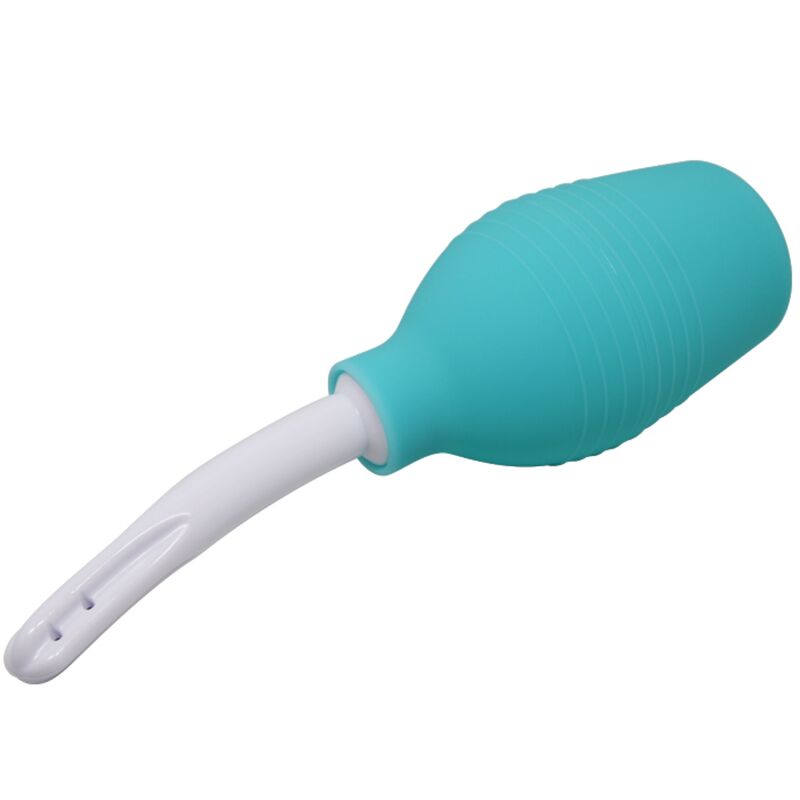 Blue Rubber Anal Pear Shower