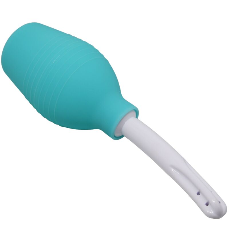 Blue Rubber Anal Pear Shower