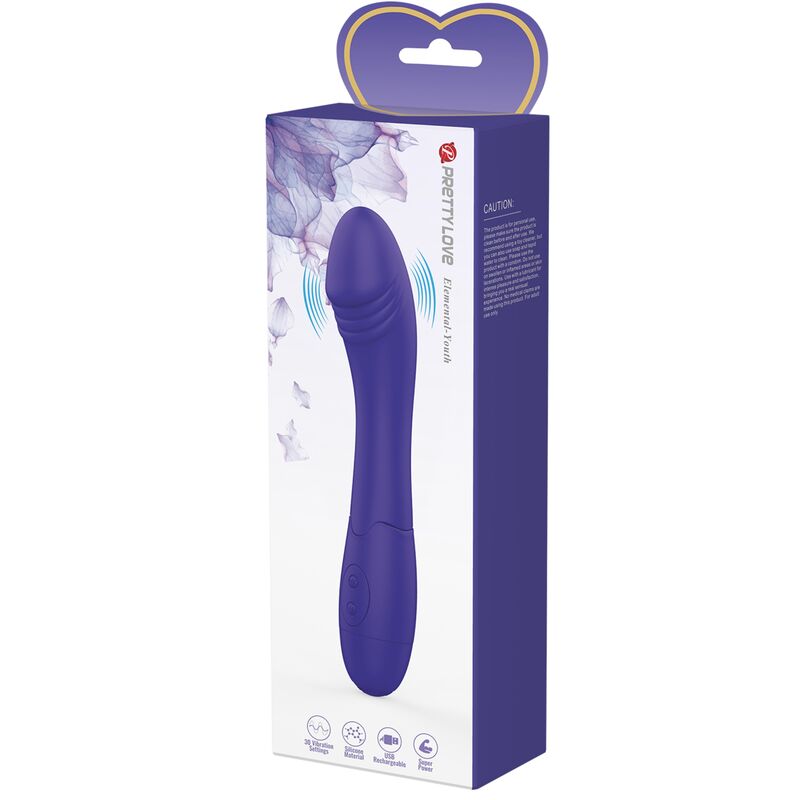 Elemental Youth Violet Vibrating Dildo