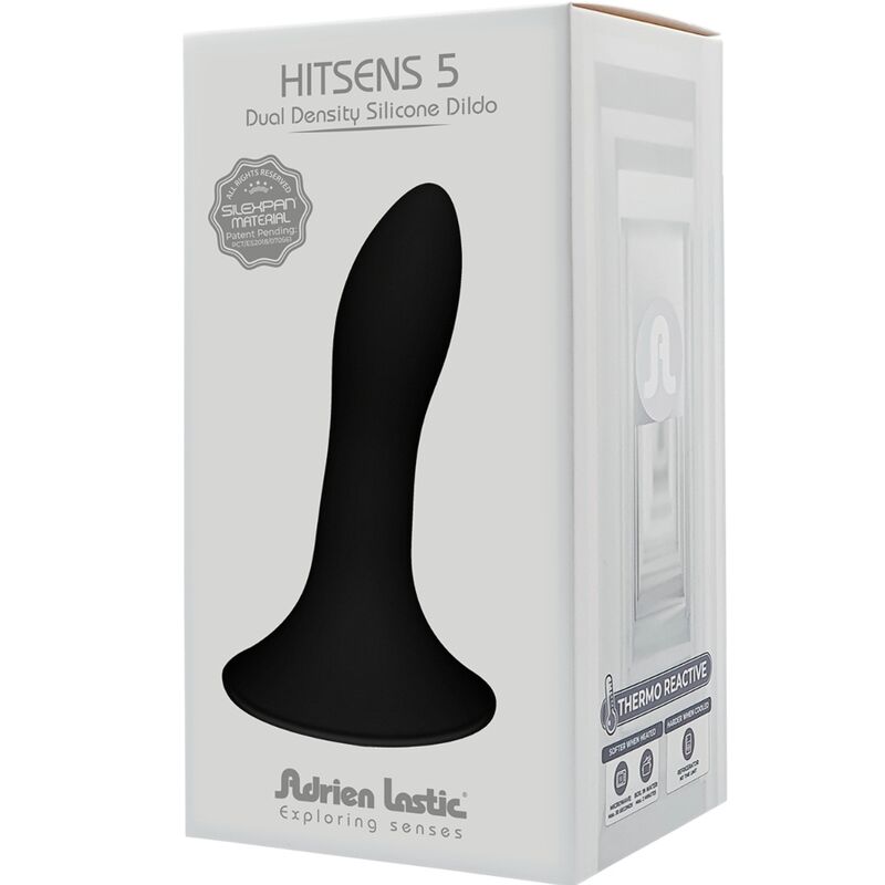 Hitsens 5 Black Silicone Dildo