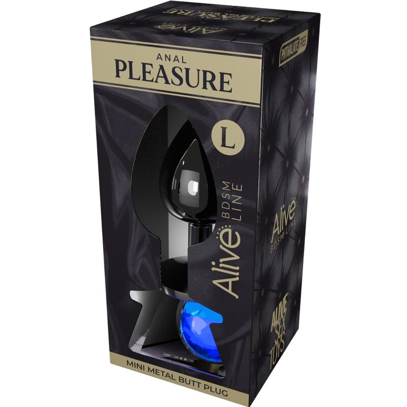 Plug Anal Mini Metálico Azul Talla L