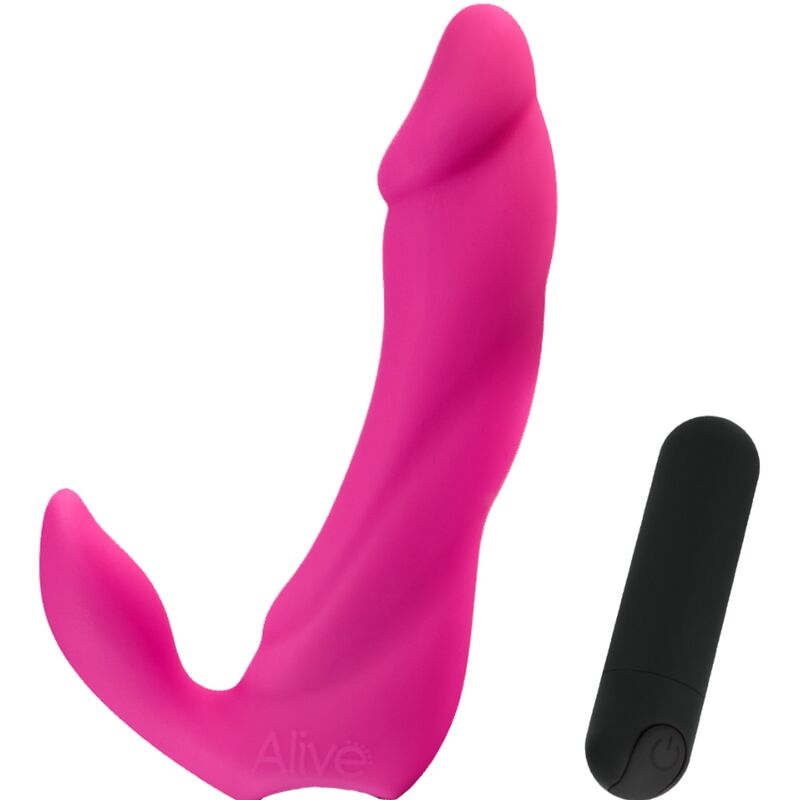 Bifun Pro Vibrating Dildo - Pink 14.9cm