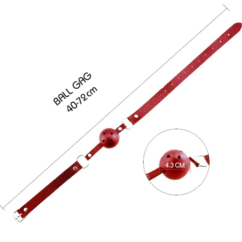 Discretion Red Breathable Bondage Gag