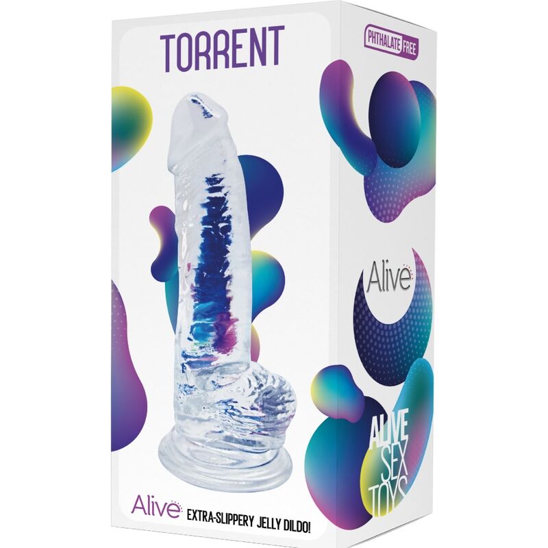 Torrent Realistic Transparent Penis 20.6cm