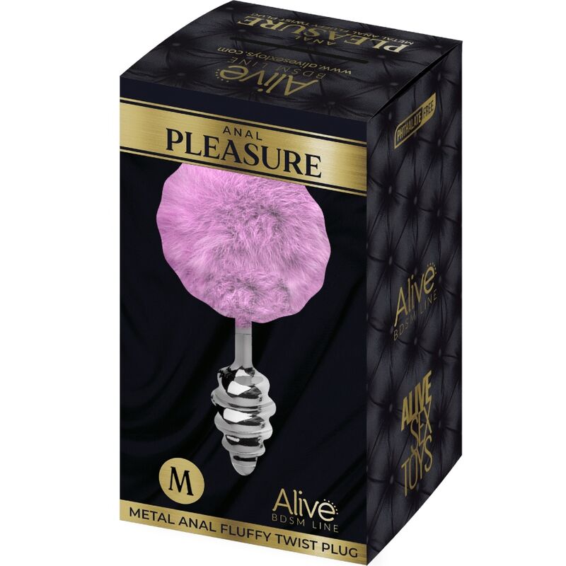 Plug Anal Espiral Metálico Suave Violeta para Placer