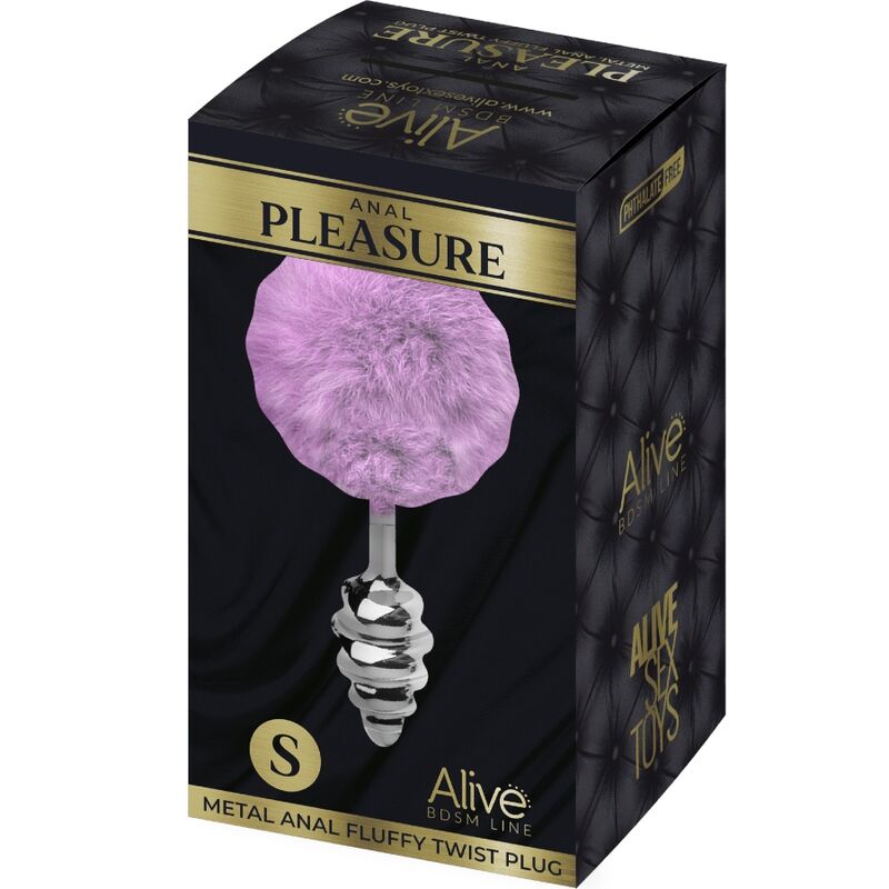 Pequeño Plug Anal Metálico Violeta Afelpado