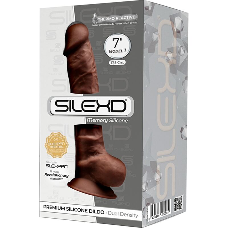 Model 1 Realistic Brown Silicone Penis 17.5cm