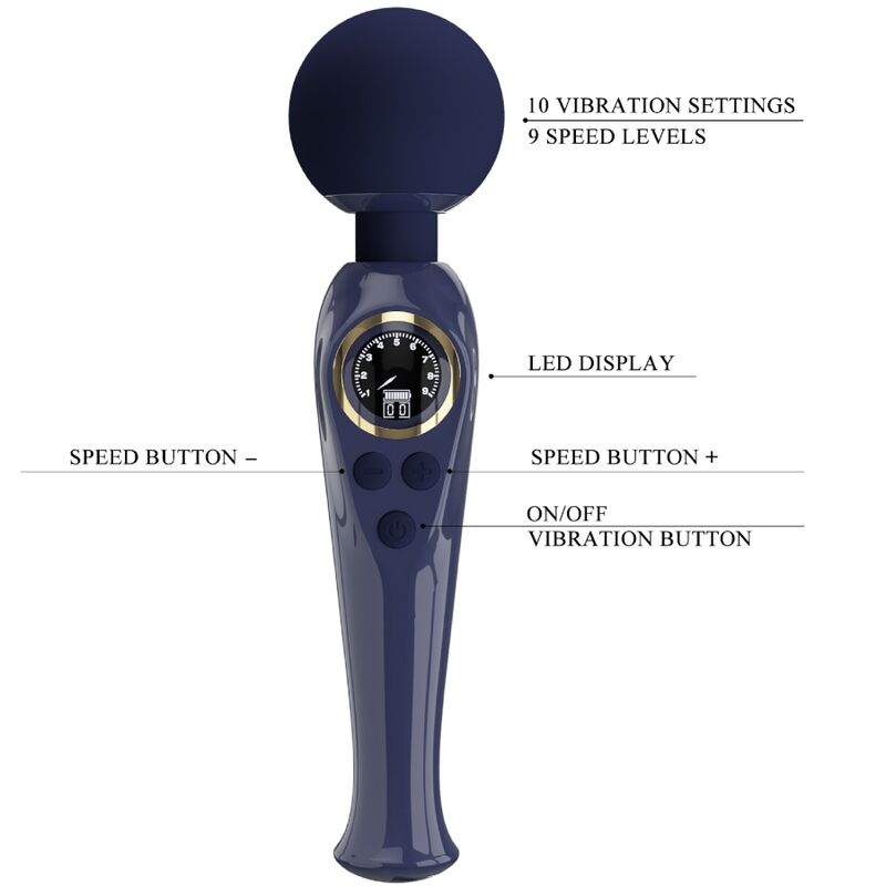 Skyler Massage Wand Vibrator - Blue