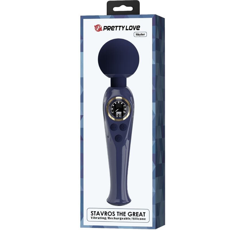 Skyler Massage Wand Vibrator - Blue