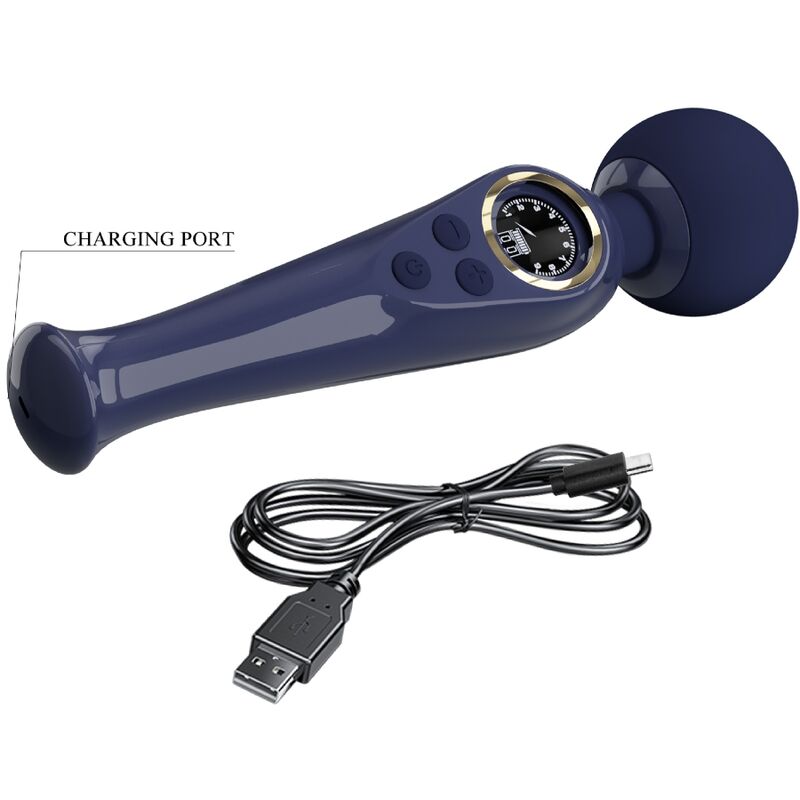Skyler Massage Wand Vibrator - Blue