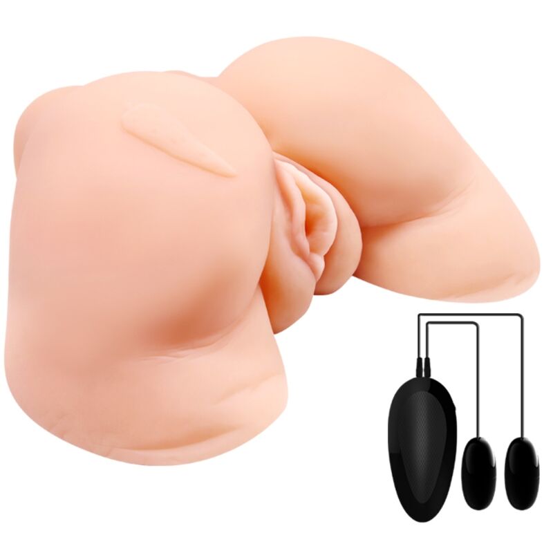 Dual Entry Vibrating Realistic Masturbator