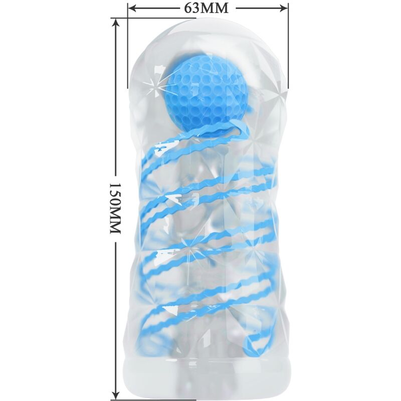 Compact Blue Spiral Pleasure Sleeve