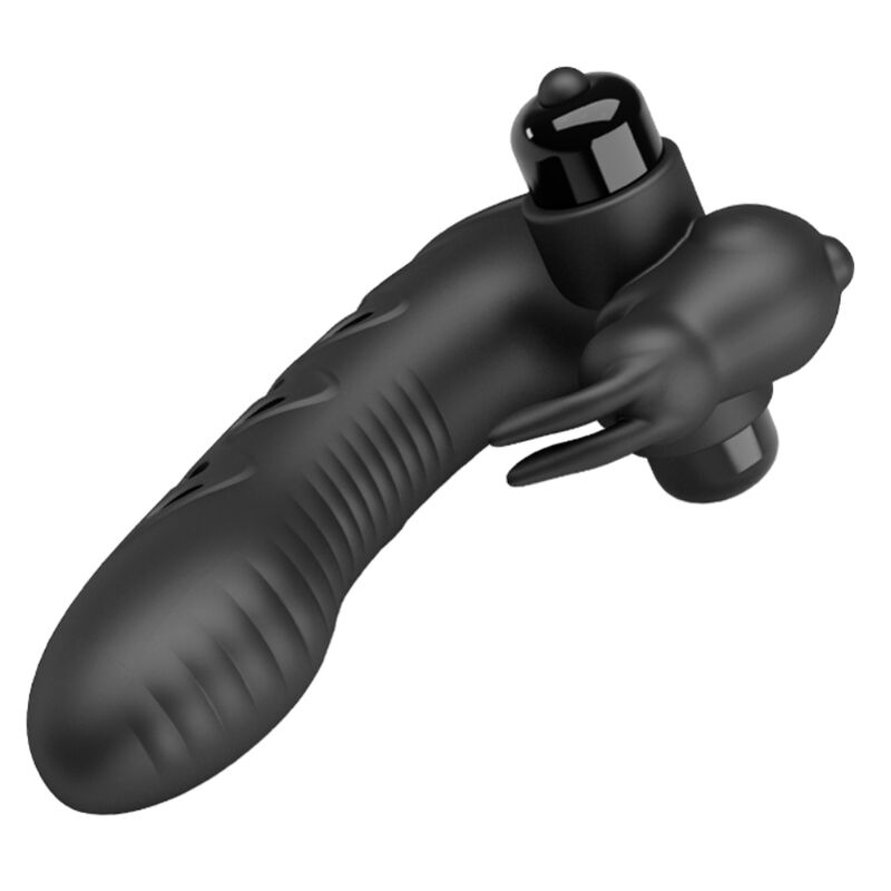 Vibrador de dedo con forma de conejo Vance Black