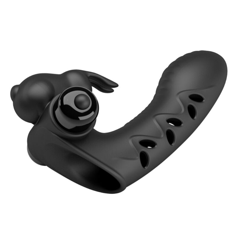 Vibrador de dedo con forma de conejo Vance Black
