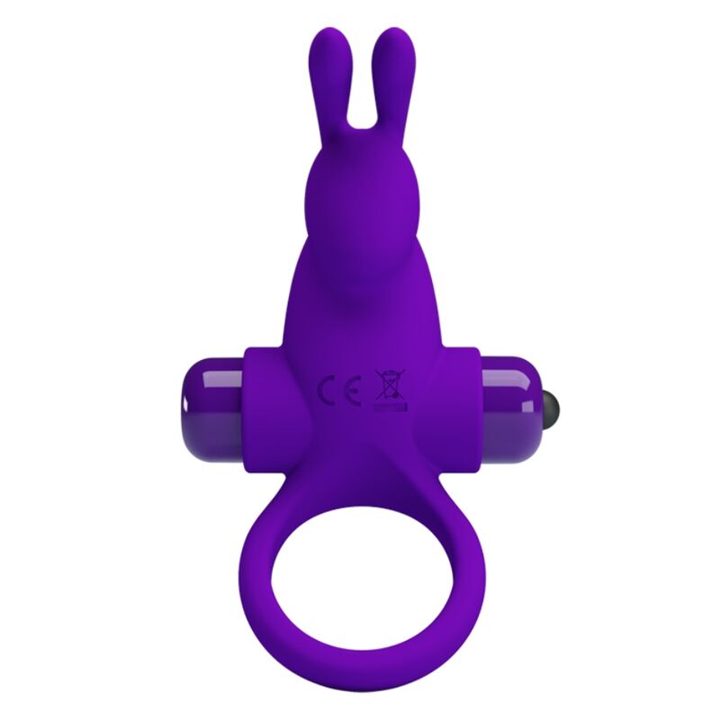 Anillo Vibrador para Pene en Forma de Conejo Púrpura