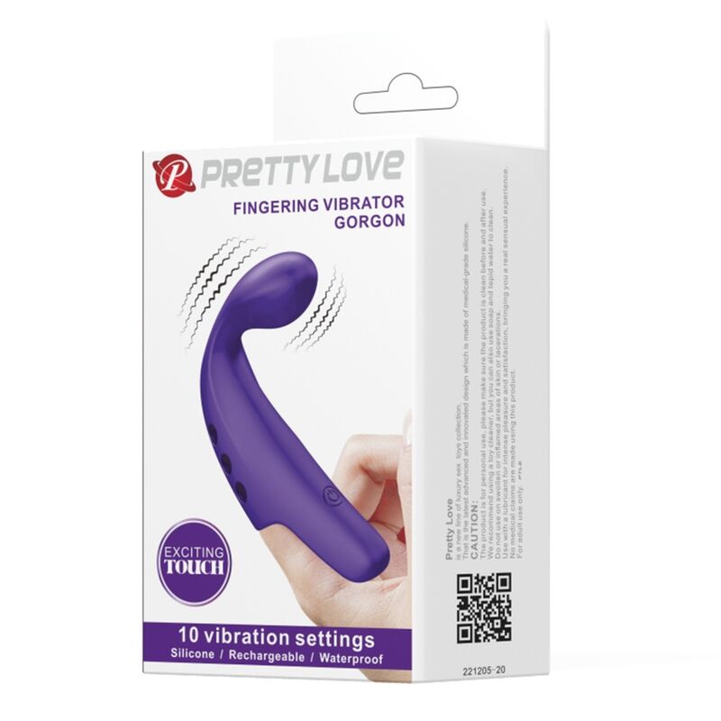 Vibrador para dedo recargable Gorgon púrpura