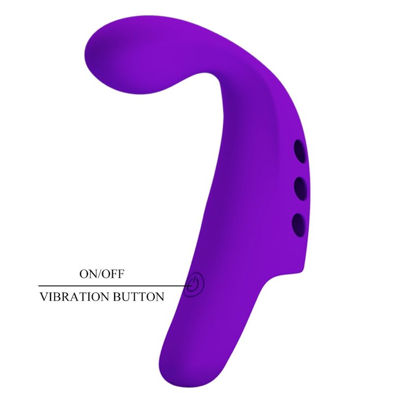 Vibrador para dedo recargable Gorgon púrpura