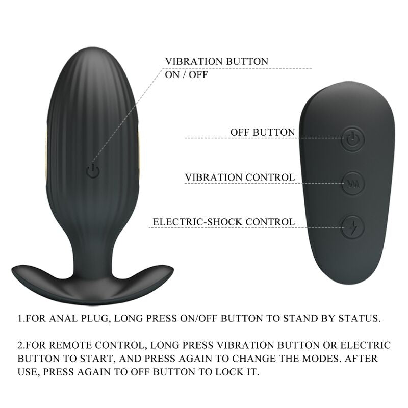 Kelly Rechargeable Anal Vibrator - Black