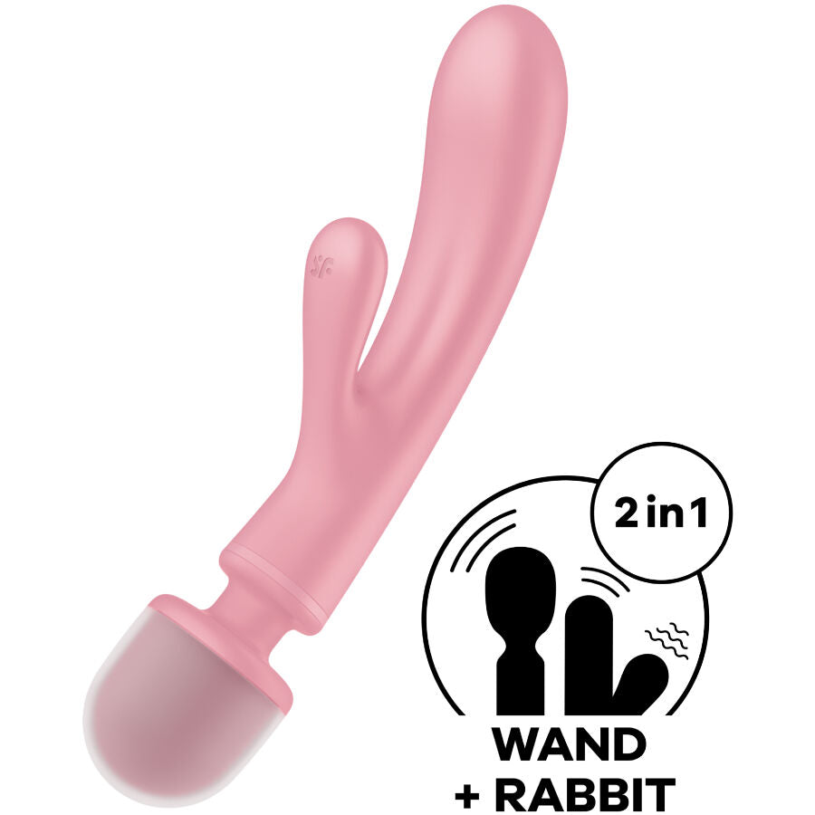 Triple Lover Rabbit Vibrator - Pink