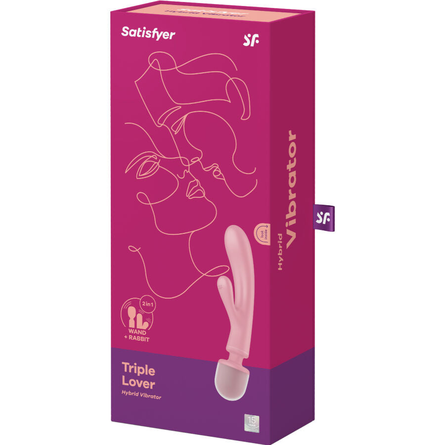 Triple Lover Rabbit Vibrator - Pink
