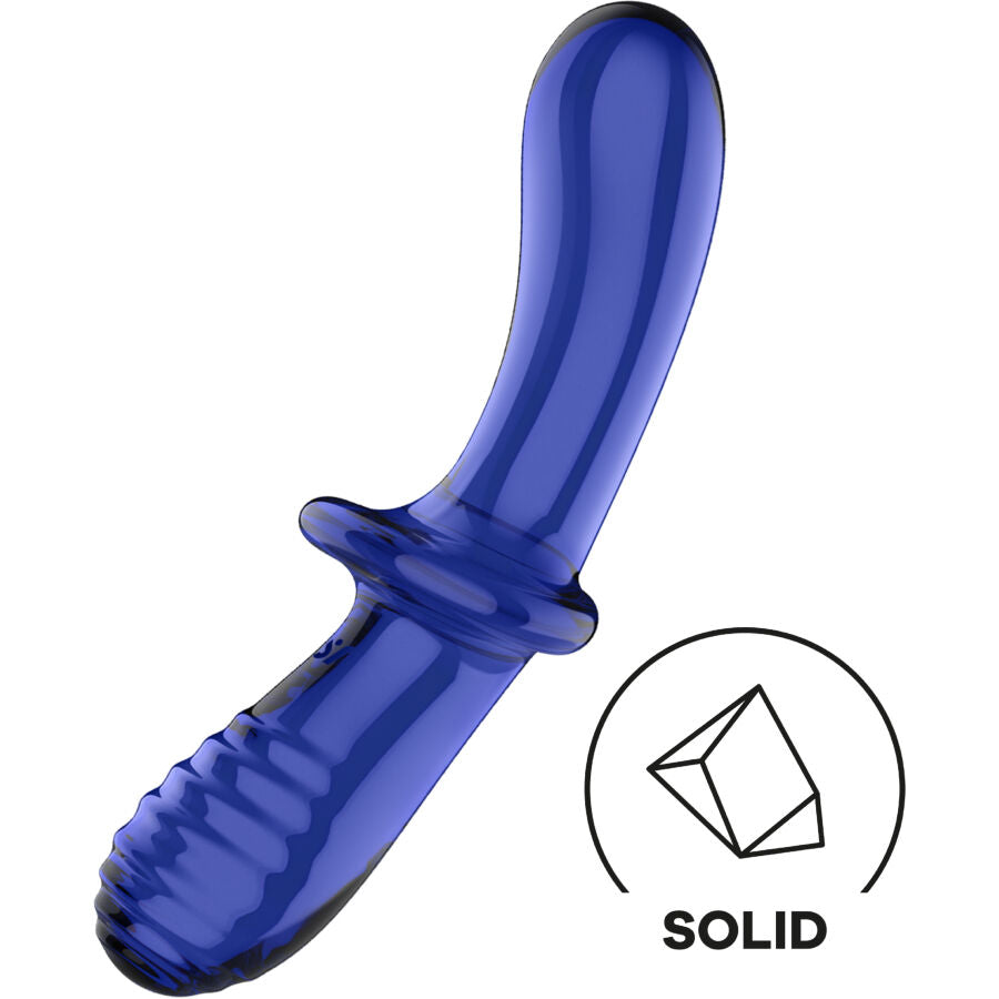 Double Crystal Blue Dildo