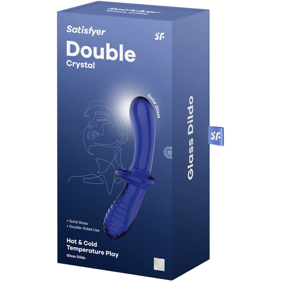 Double Crystal Blue Dildo
