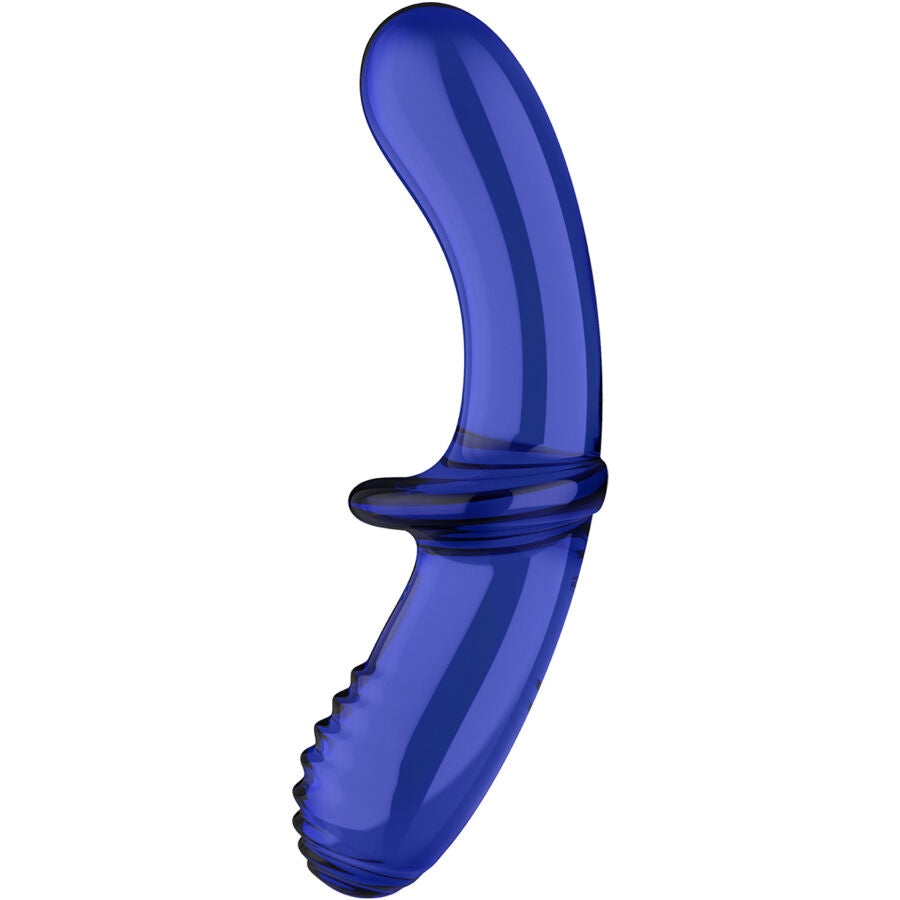 Double Crystal Blue Dildo