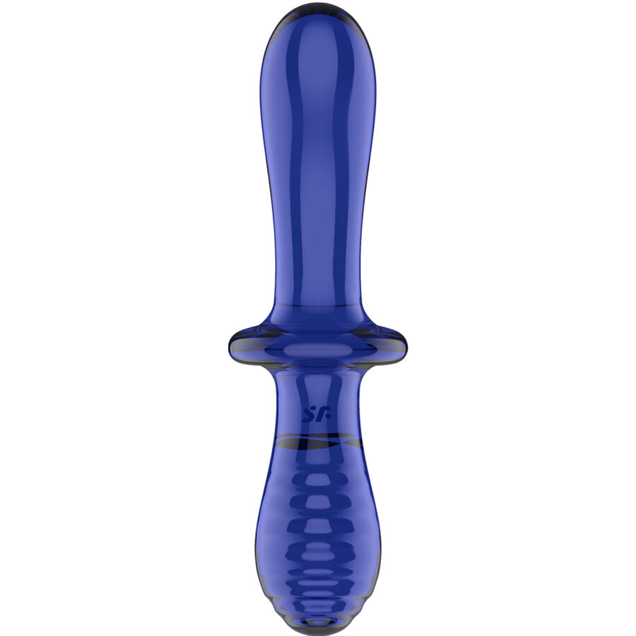 Double Crystal Blue Dildo