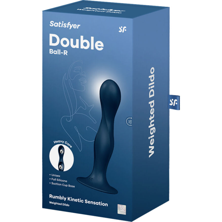 Dildo em Silicone Azul Double Ball-R
