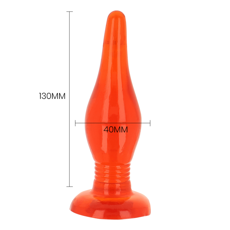 Red Silicone Anal Plug 14.2cm